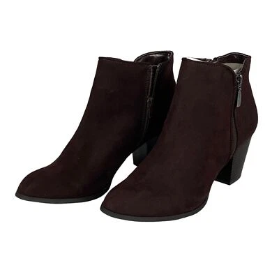 Botas de tornozelo femininas Style & Co tamanho 10M marrom escuro - Imagem 1 de 4