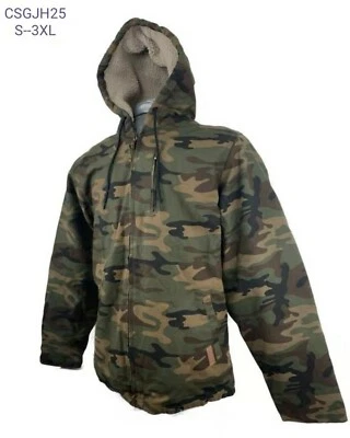 Jaqueta de inverno Bass Creek Outfitters masculina lona térmica forrada Sherpa casaco de pato - Imagem 1 de 4