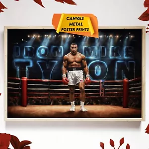 Eisen Mike Tyson Malerei Boxen Motivation Wandkunst Poster Leinwand Metalldrucke - Bild 1 von 22