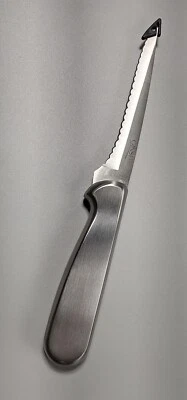 CUCHILLO DESHUESADOR GINSU Acero Inoxidable Borde Dentado Hoja 5" ~ Mango de Metal ~ Nuevo en Caja Foto 1 de 4