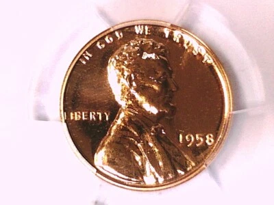 1958 Proof Lincoln Wheat Cent Penny PCGS PR 68 RD 42499368 - Image 1 of 3