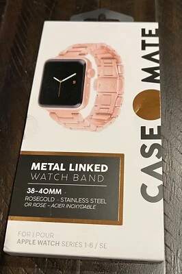Case-Mate 金属链接表带 38 41 40 毫米不锈钢 适合 Apple Watch 10 8 9 SE — 第 1/2 张图片