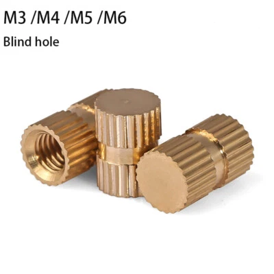 Rändelmutter Messing Gewindeeinsatz Einpressmutter Einschlagmutter M3 4 M5 M6 M8 - Bild 1 von 4