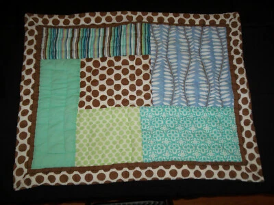 Pottery Barn Teen Lulu Surf Std Sham Beach Ocean Brow Azul Verde Polkadot Floral Foto 1 de 4