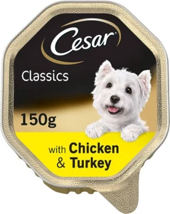 Comida húmeda para perros adultos Cesar Classics - pollo tierno y pavo en terrina 150 g - Imagen 1 de 7