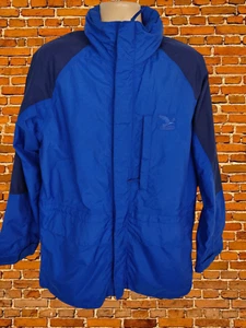 MENS SALEWA EU 48 SIZE MEDIUM M BLUE LIGHT HOOD POWERTEX ANORAK RAIN COAT JACKET - Picture 1 of 6