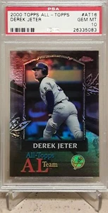 2000 Topps Chrome DEREK JETER All-Topps Refractor PSA 10 POP 5 - Picture 1 of 4