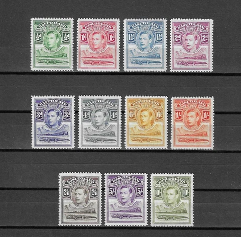 BASUTOLAND 1938 SG 18/28 MNH Cat £130 Cover