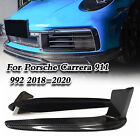 Carbon Fiber Front Fog Light Air Vent Trim For Porsche Carrera 911 992 18-22