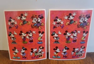 Vintage Hallmark Disney Mickey & Minnie Mouse Sticker Set of 2 Sheets 16 Sticker - Picture 1 of 14
