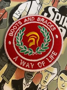 BOTAS Y BRACKETS SKINHEADS A WAY OF LIFE Parche de Costura de Hierro Bordado - Imagen 1 de 2
