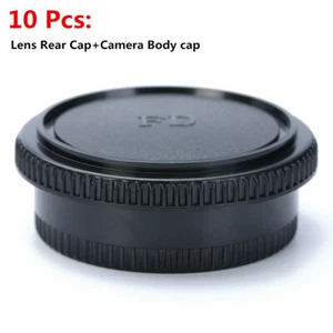 10 Pcs FD Mount Lens Rear Cap Lens Back + Camera Body Cap Cover for FD Mount - Picture 1 of 5