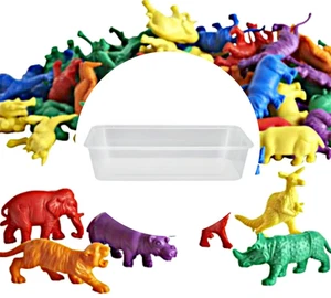 Wild Animal Counters 40 pieces Maths Games Teacher Resources in Container - Picture 1 of 2