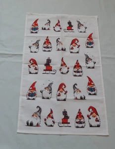 WICHTEL Geschirrtuch 45 x 70 cm Küche Geschirrhandtuch Weihnachten Zwerge Gesche - Picture 1 of 2