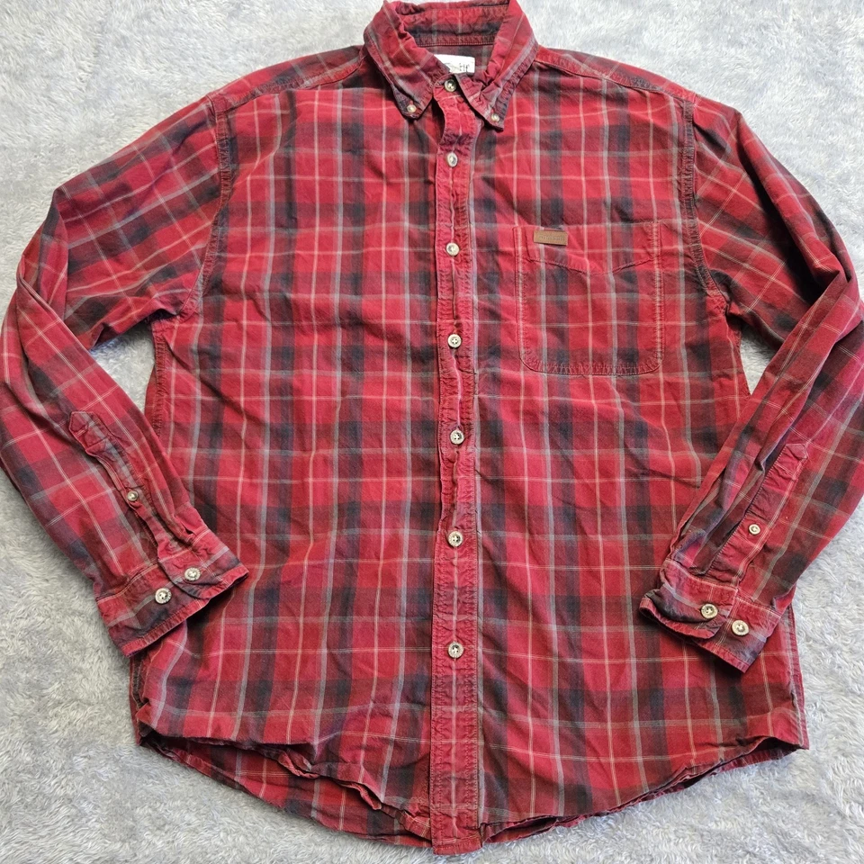 Carhartt Shirt Mens Medium Tall Long Sleeve Button Front Red Pockets Plaid - Image 1 of 4