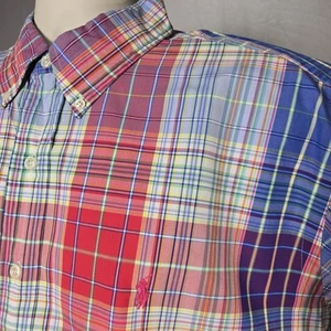 Ralph Lauren Men XL Classic Fit Short Sleeve Plaid Button Down Shirt 100% Cotton - Bild 1 von 9
