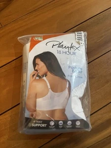 Playtex Women Posture Boost Front Close White Bra Size 42DD Style E525 New Free - Picture 1 of 5