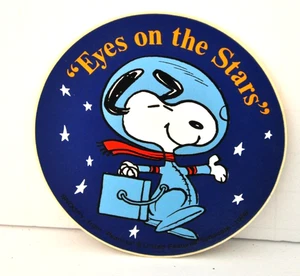 VINTAGE NASA "Snoopy" 3" Sticker dated 1968 "EYES ON THE STARS" - Picture 1 of 3
