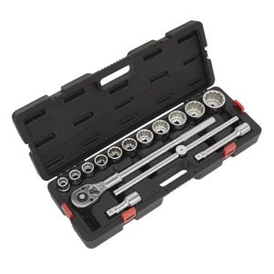 Sealey Metric Socket Set 3/4"D 12 point WallDrive 15pc Standard Length AK2583 - Picture 1 of 7