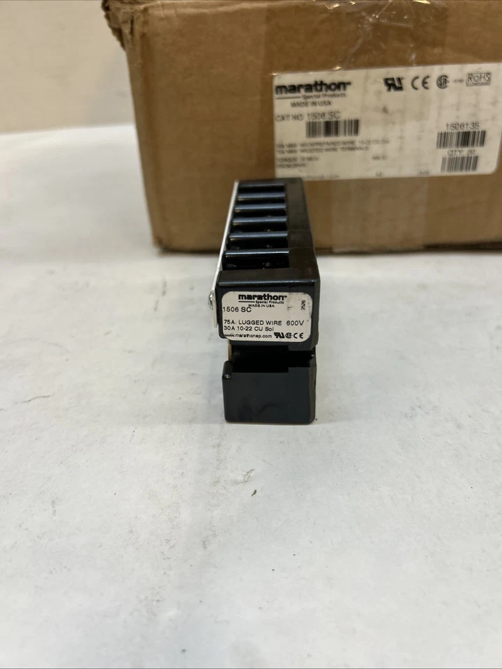 Marathon 1506SC Terminal Block 6 Circuit 75a 600v