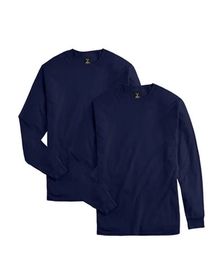 Camiseta Hanes Beefy-T Unisex Manga Larga, Valor Paquete de 2 Foto 1 de 3