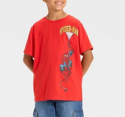 Camiseta Niño Marvel Bordada Spider-Man Manga Corta Roja L ¡NUEVA! Foto 1 de 4