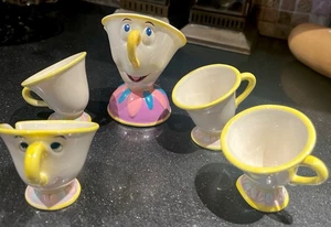 Schmid Walt Disney Die Schöne und das Biest CHIP Teetasse Spieluhr Sei unser Gast 4 Tassen - Bild 1 von 13