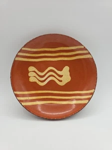 VINTAGE Turtlecreek Töpfer Slip verziert Redware 6" Schale Morrow Ohio Primitive - Bild 1 von 5