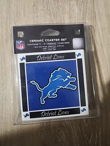 Detroit Lions Keramik Untersetzer Set 4x4" NFL Boelter Marken 2012 - Bild 1 von 2