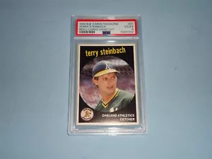 1989 Cards Magazine Baseball Card Terry Steinbach # 57 PSA 4 VG-EX 79261302 - Picture 1 of 2