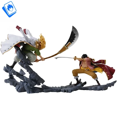 Action Figure One Piece Gol Roger VS Edward Edwa 10cm STATUA DA COLLEZIONE Anime - Immagine 1 di 4