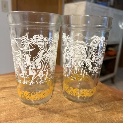 Vintage Jelly Jar Glasses, Havana, Tropical Style - Image 1 of 4