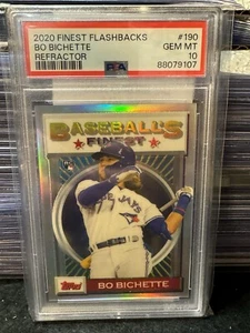 2020 Finest Flashbacks #190 Bo Bichette Refractor Rookie Card PSA 10 - Picture 1 of 2