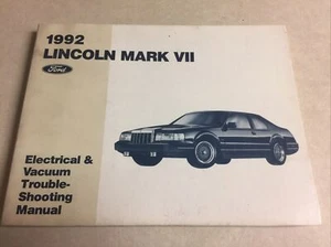 1992 Lincoln Mark VII Service Manual Electrical Vacuum Troubleshooting Repair - Bild 1 von 3