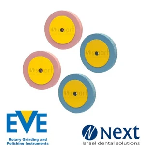 Lote de 4 diamantes de pulido de cerámica de laboratorio dental EVE Diapol porcelana R17Dg R17Dmf - Imagen 1 de 3