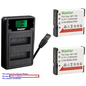 Kastar Battery LZD2 USB Charger for NP-130 Casio Exilim EX-ZR5100 TRYX Camera - Picture 1 of 11