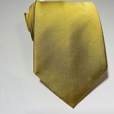 Polo Ralph Lauren All Gold Solid Gold Repp Silk Tie 58x3.5” Made In Italy