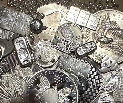 PREMIUM MIX 2 Troy Ounces Of .999 Silver Bars/Shot/Rounds  Volume Pricing - Image 1 of 2