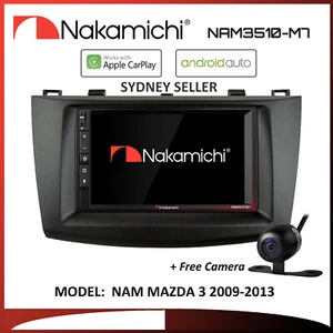 7" APPLE CARPLAY ANDROID AUTO NAKAMICHI BT RADIO MP3 MP4 FOR MAZDA 3 2009-2013 - Picture 1 of 3