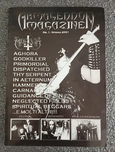 Armageddon Magazine #1 2001 Fanzine Marduk Thy Serpent Behemoth In Aeternum - Imagen 1 de 8