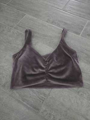 Gilly Hicks Velour Bralette Crop Top Purple Size Medium - Image 1 of 4