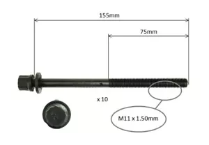 CYLINDER HEAD BOLT SET for HONDA INTEGRA TYPE R DC LIFTBACK 2001-2004 K20A2 VTEC - Picture 1 of 1