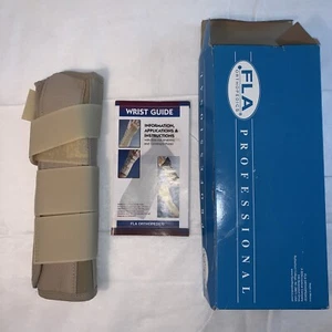 FLA Orthopedics Wrist/Forearm Splint 10" Size Medium Right Hand Suede New Tan - Picture 1 of 6