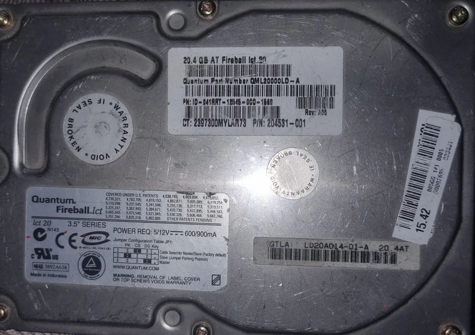 Quantum Fireball Hard Disk 20Gbyte - Immagine 1 di 1