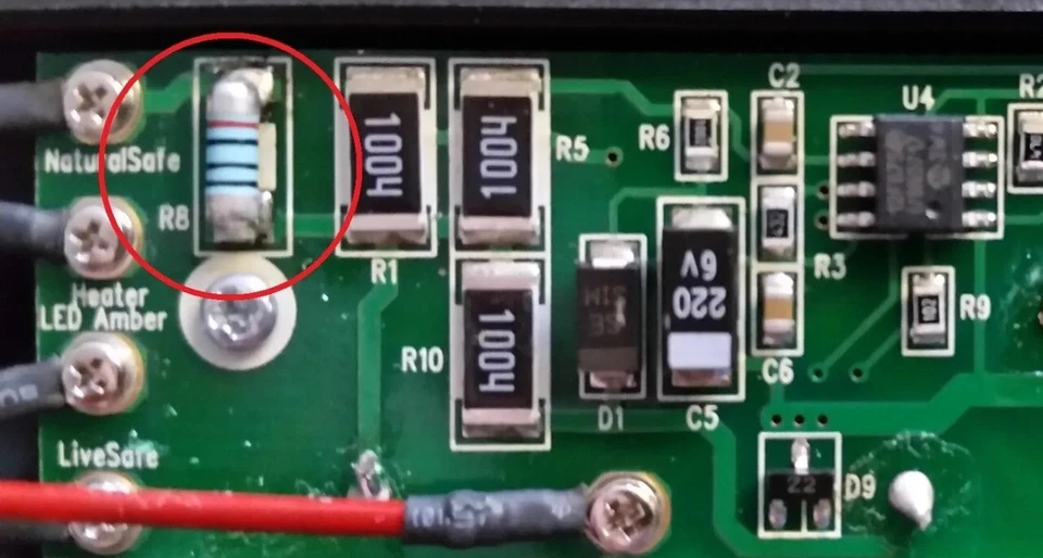 Resistenza Riparazione piastra per capelli 50ohm R8/R11 Per GHD 4.0b 4.1b 4.2b