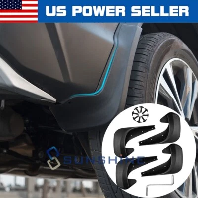 4PCS EVA Plastic Mud Flaps Splash Wearing Guards Fit For Car Front & Rear Fender - Image 1 of 4