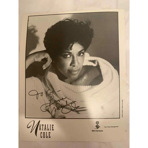 Natalie Cole Lobby Card INSCRIBED - SIGNED 8 x 10 Cover