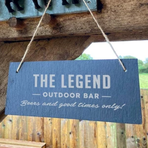 Letrero personalizado de puerta de pizarra casa bar papá hombre cueva día del padre regalo para abuelo - Imagen 1 de 20