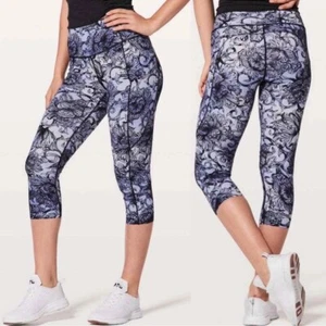 Lululemon Damen Fast Free Crop II Hanakotoba Starlight Multi Leggings Größe 4 - Bild 1 von 12