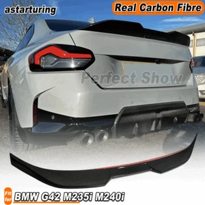 For BMW G42 G87 M2 M235i M240i Coupe 2022-23 REAL Carbon Rear Trunk Spoiler Wing - Picture 1 of 15